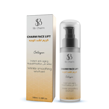 Charm Face Lift 100ml firming face serum with bee venom, collagen and niacinamide. Smooths fine lines and boosts elasticity with a fast‑absorbing feel.